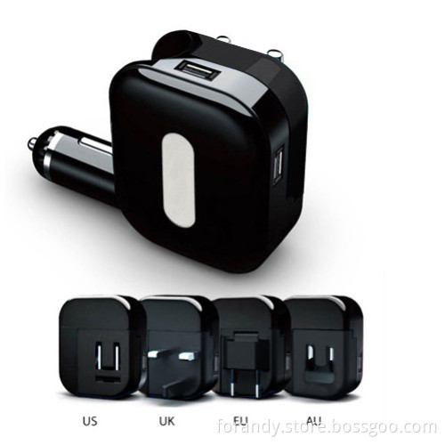 2 in 1 Wall and Car Dual USB Charger for iPhone5 iPhone5S (CW01)